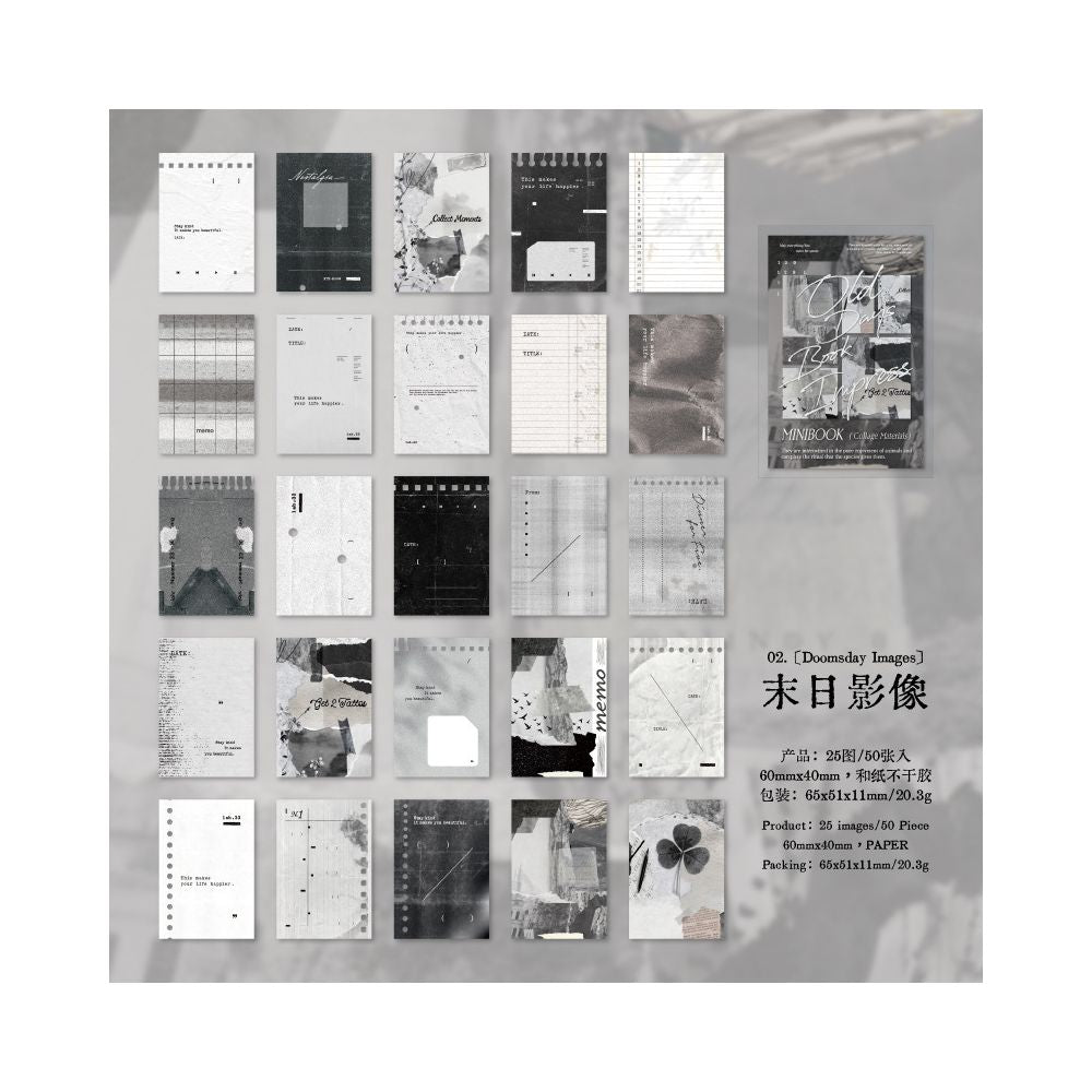 Old Days Impression Series Paper Book 50 Sheets 6 Designs