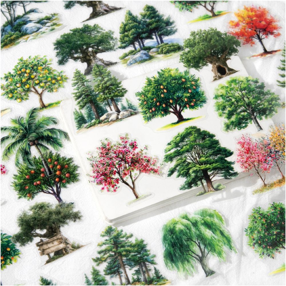 Romantic Forest Series PET Stickers 30 Psc 6 Designs image 1