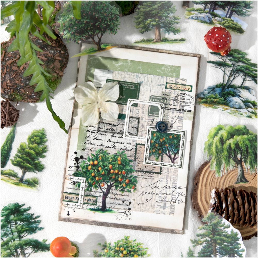 Romantic Forest Series PET Stickers 30 Psc 6 Designs image 3