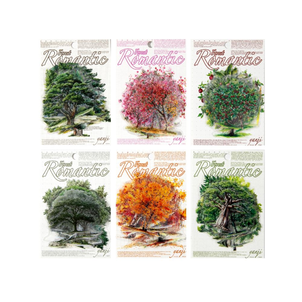 Romantic Forest Series PET Stickers 30 Psc 6 Designs image 4