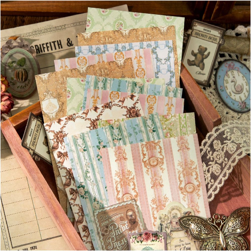 Rococo Retro Material Paper 100 Psc 4 designs image 0