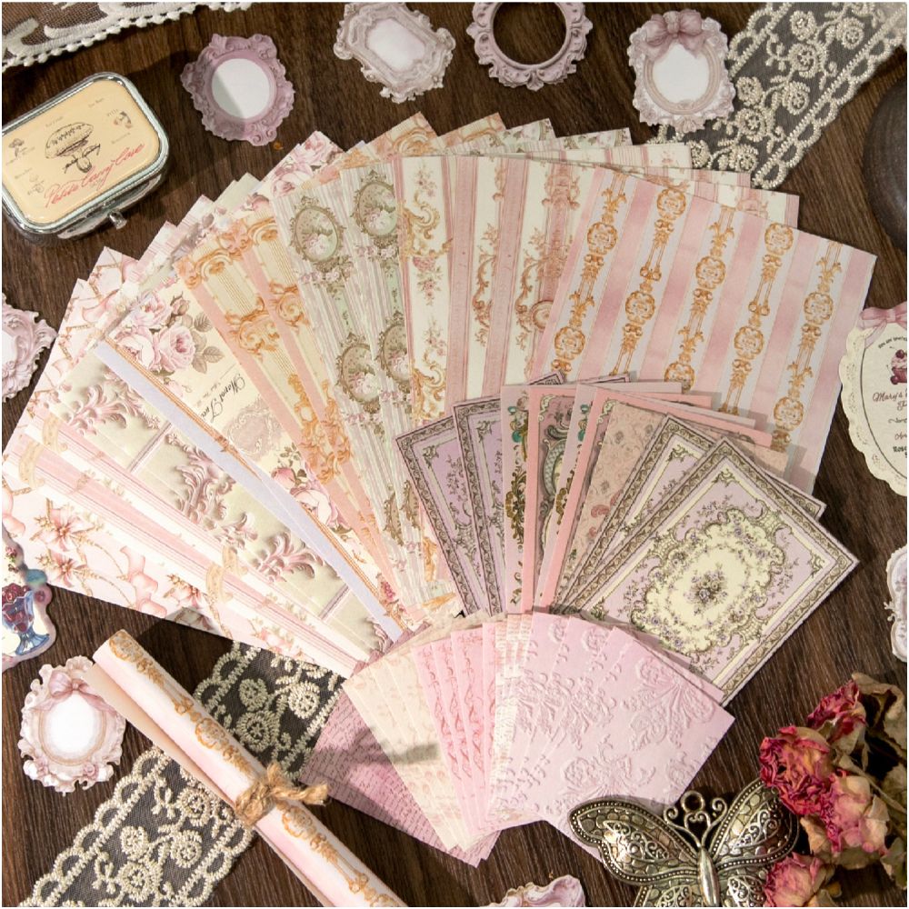 Rococo Retro Material Paper 100 Psc 4 designs image 2