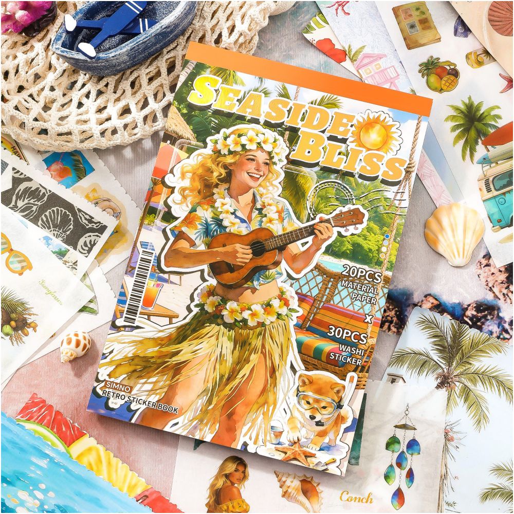 Beach Character Stickers Book 50 psc image 0