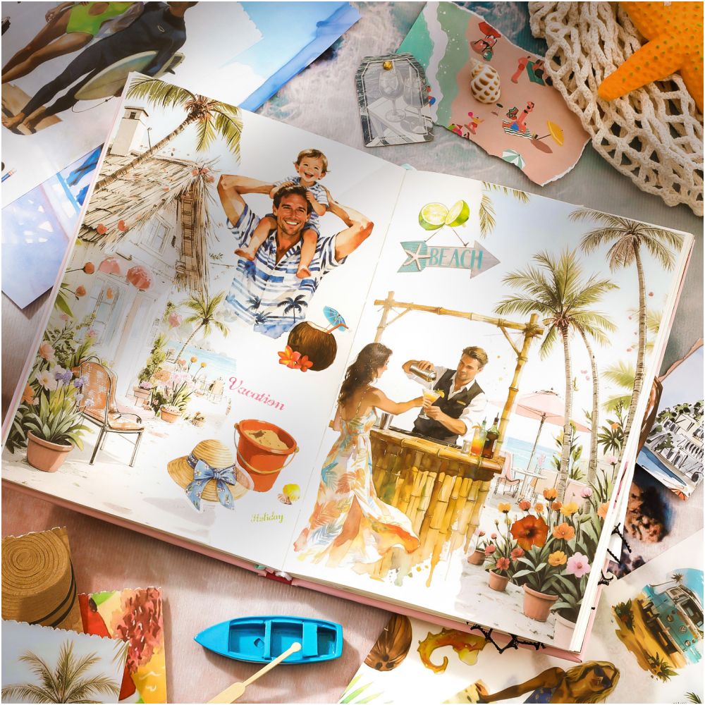 Beach Character Stickers Book 50 psc image 1