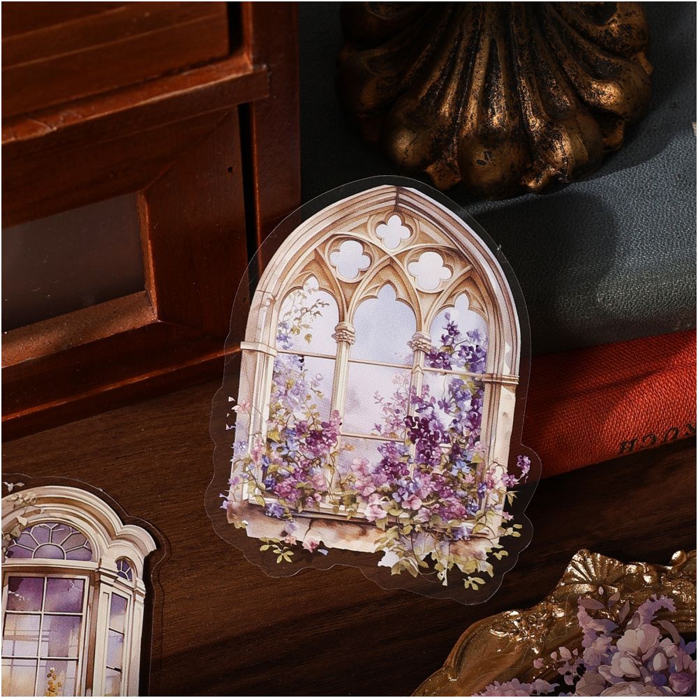 Window Dream Series PET Stickers 15 Psc 6 Designs image 1