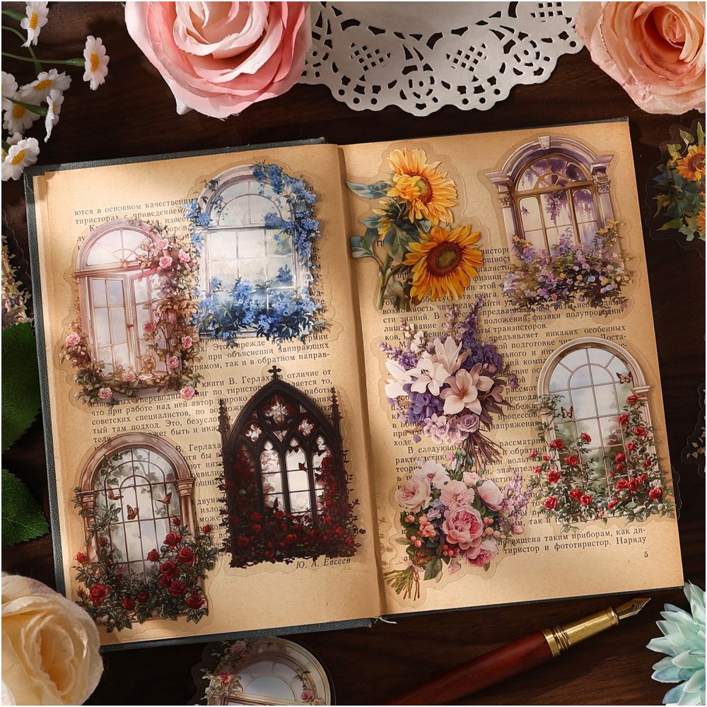 Window Dream Series PET Stickers 15 Psc 6 Designs image 3