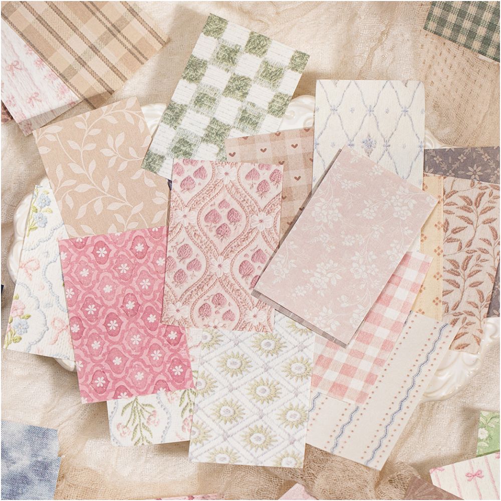 Floral Paper Series Stickers 50 Psc 4 Designs image 0