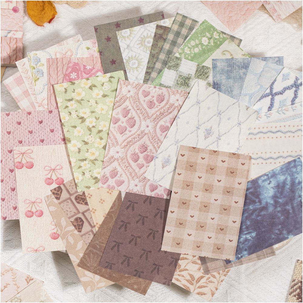 Floral Paper Series Stickers 50 Psc 4 Designs image 2