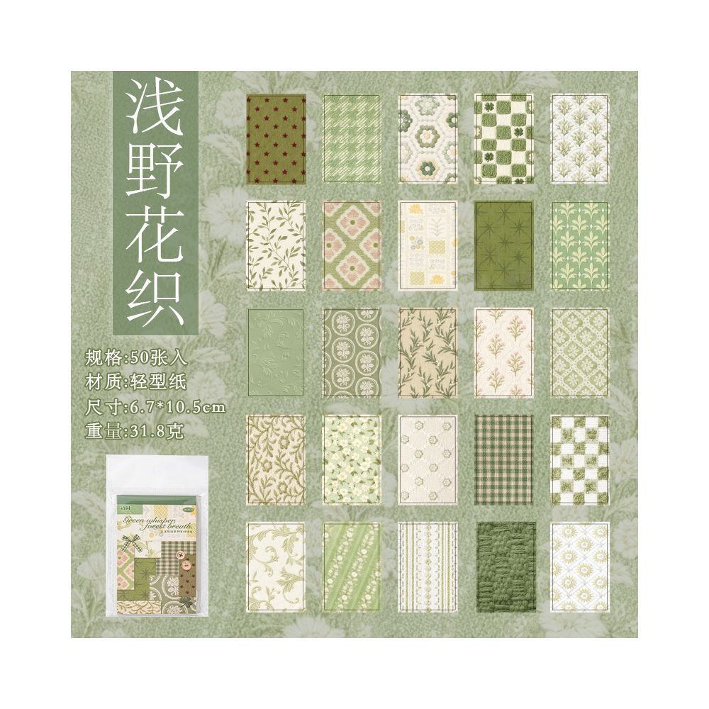 Floral Paper Series Stickers 50 Psc 4 Designs