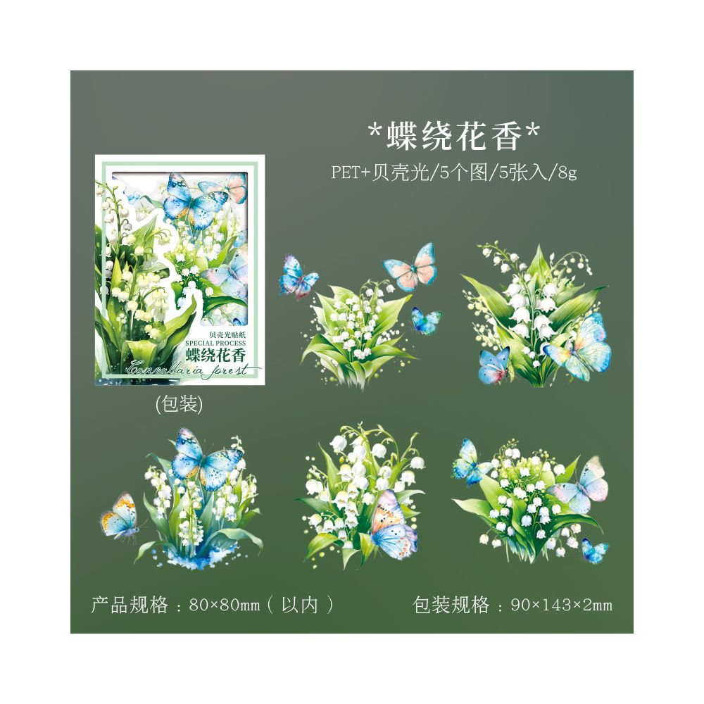 Valley Forest Series PET Stickers 6 Designs