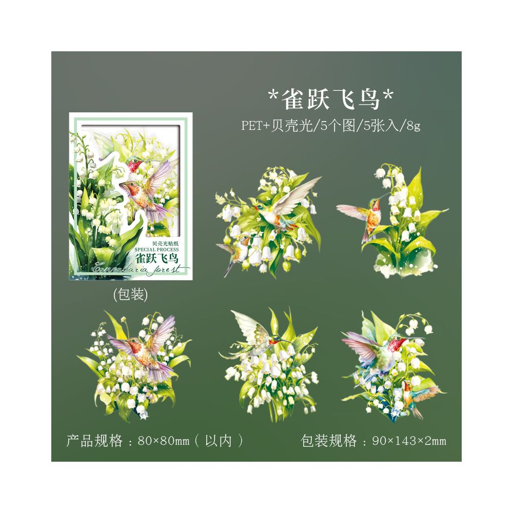 Valley Forest Series PET Stickers 6 Designs