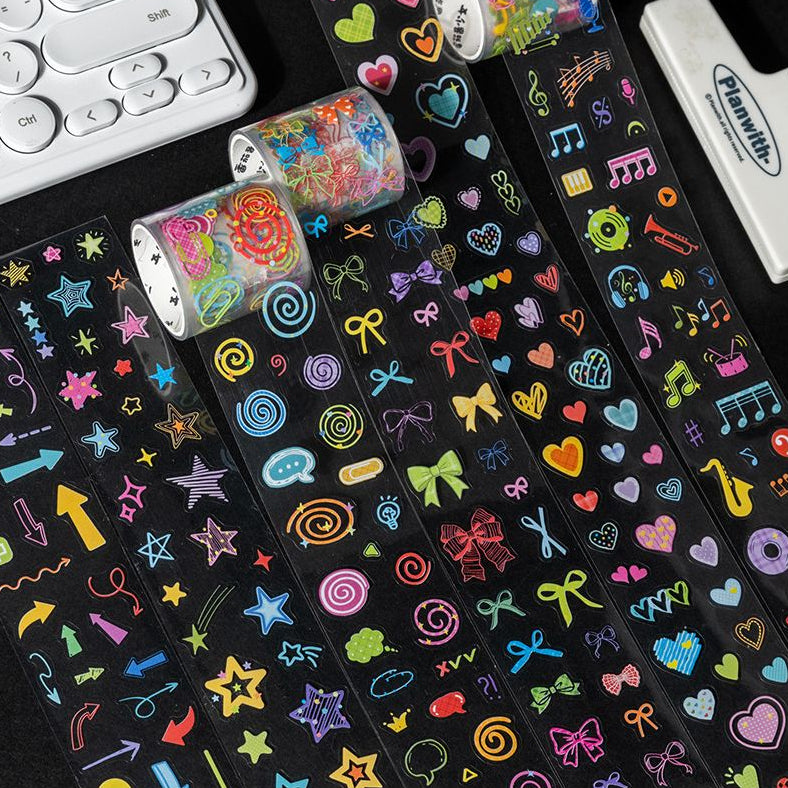 Dopamine Series PET Tape 4cm x 2m 6 Designs image 0
