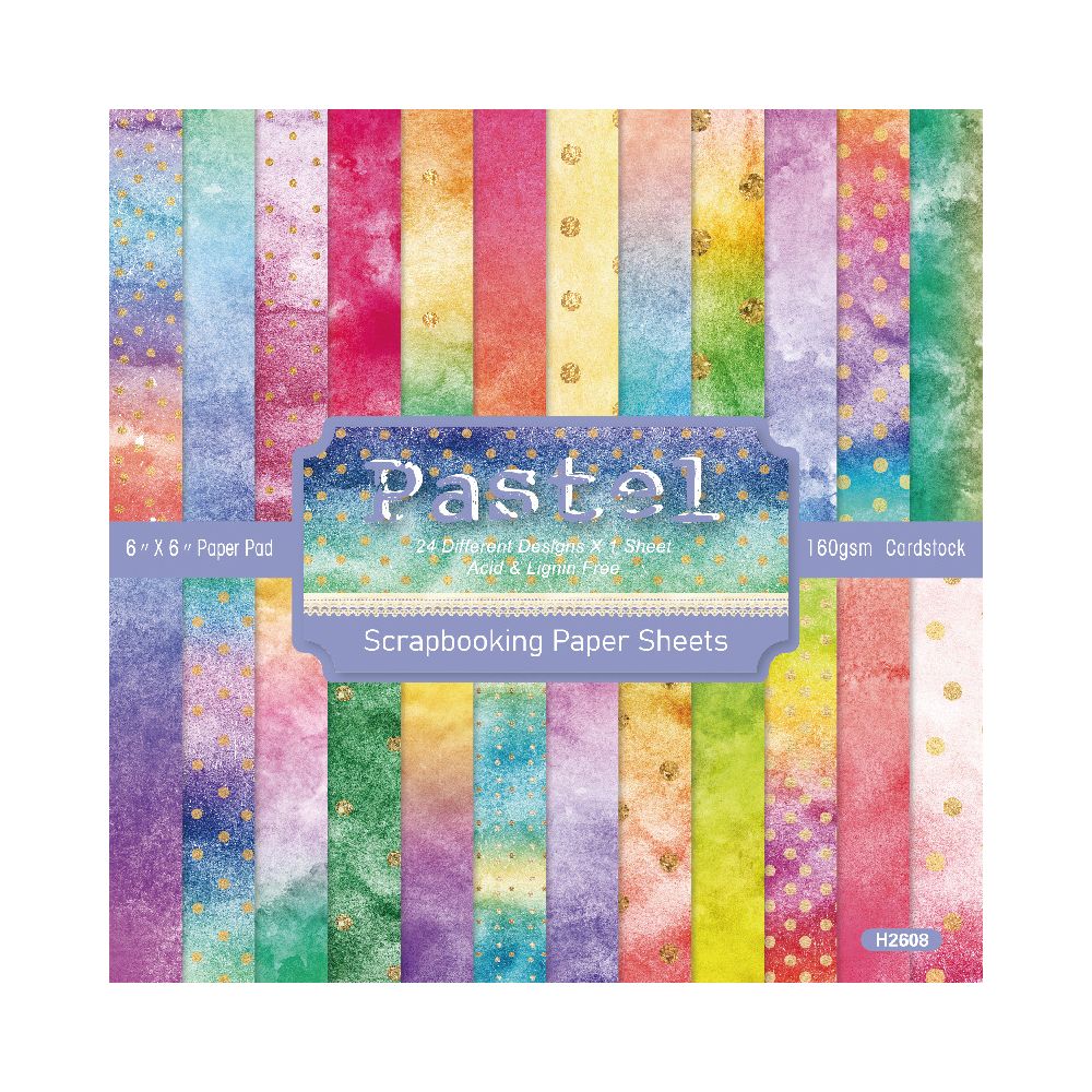 Pastel series Material Paper 15cm x 15cm 24psc image 0