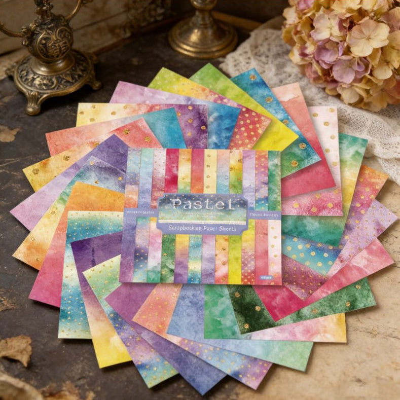 Pastel series Material Paper 15cm x 15cm 24psc image 2