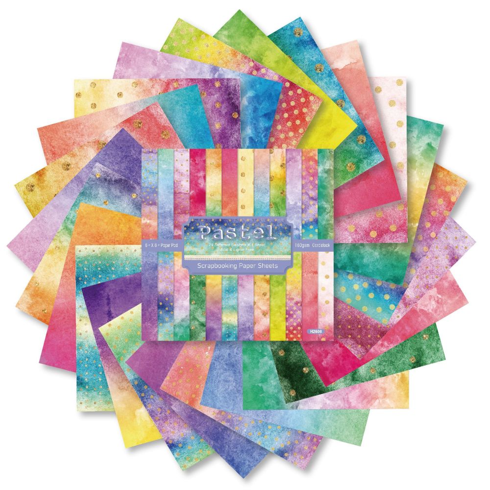 Pastel series Material Paper 15cm x 15cm 24psc image 4