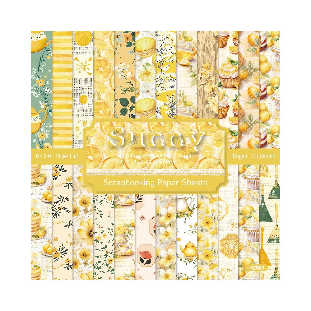 Sunny series Material Paper 15cm x 15cm 24psc image 0