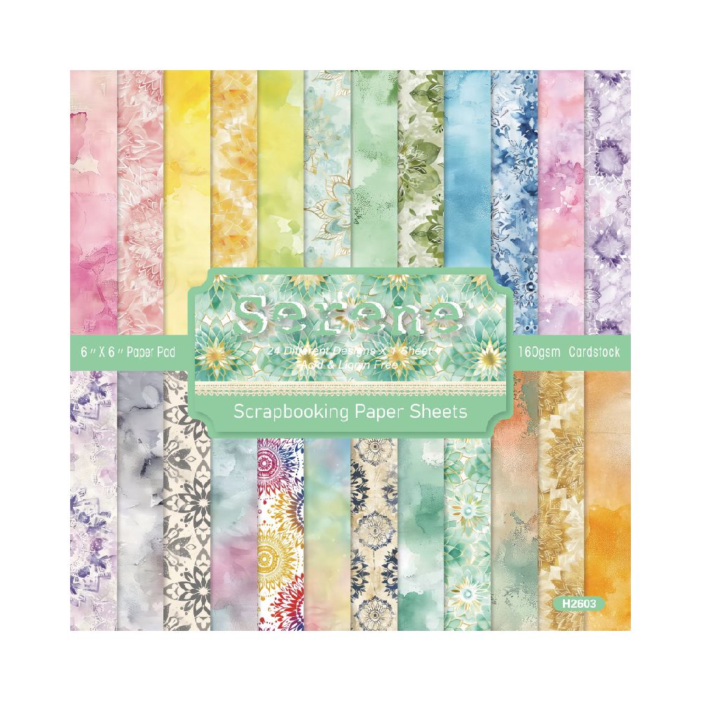 Spring Coloured Material Paper 15cm x15cm 24psc image 0