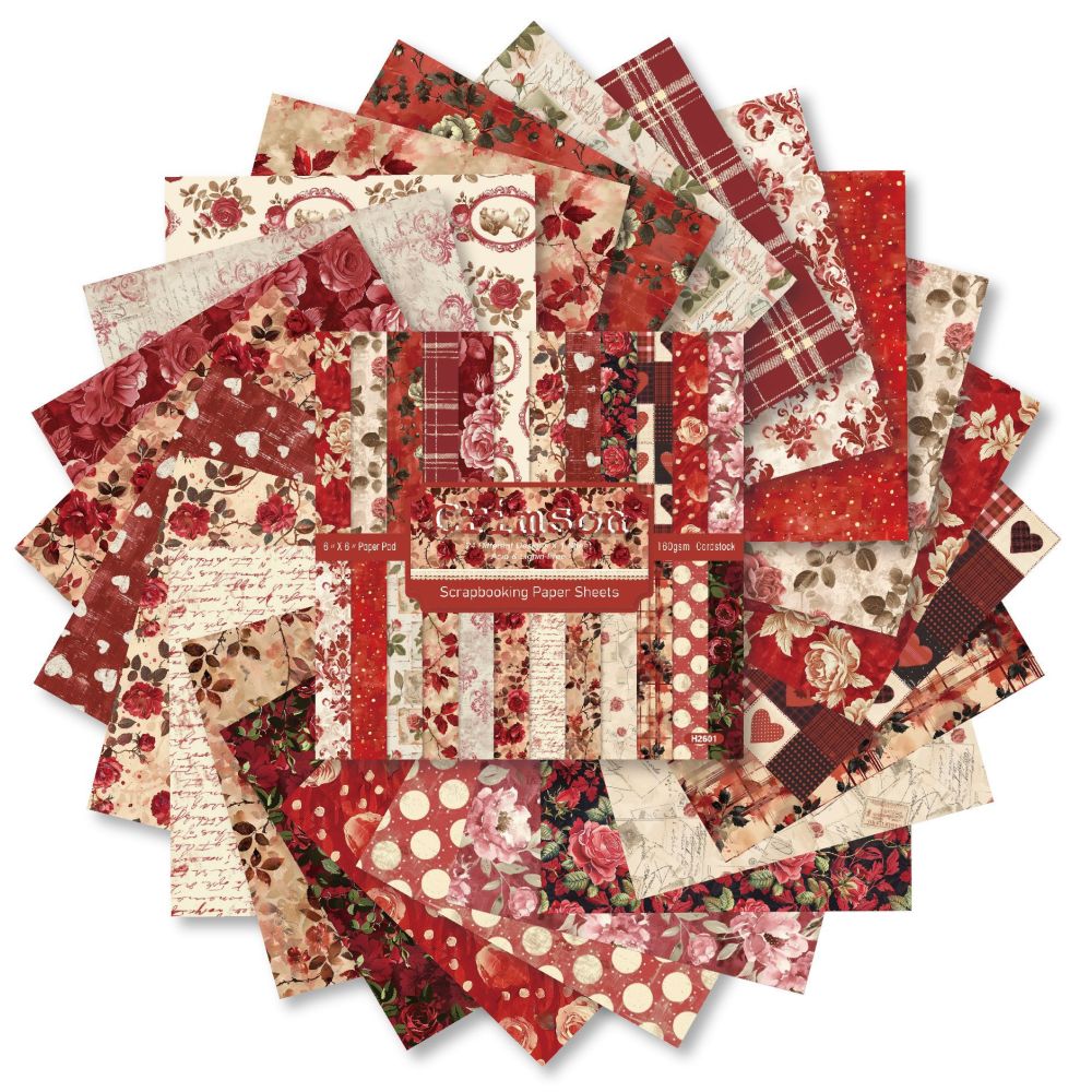 Rose series Material Paper 15cm x 15cm 24psc image 4