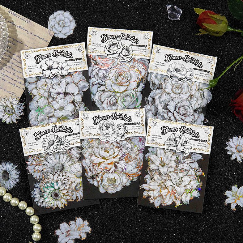 Floral Theme PET Stickers 30 Psc 6 Designs image 0