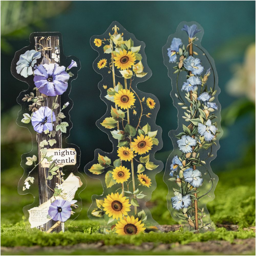 Floral Vine Series PET Stickers 15 Psc 6 variants image 1