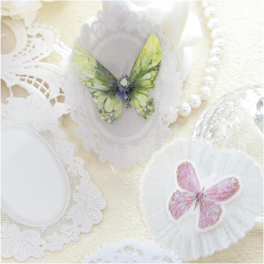 Irregular Lace Series PET Sticker 10 Psc 6 Designs image 0