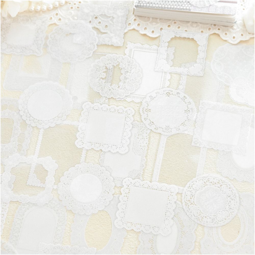 Irregular Lace Series PET Sticker 10 Psc 6 Designs image 1