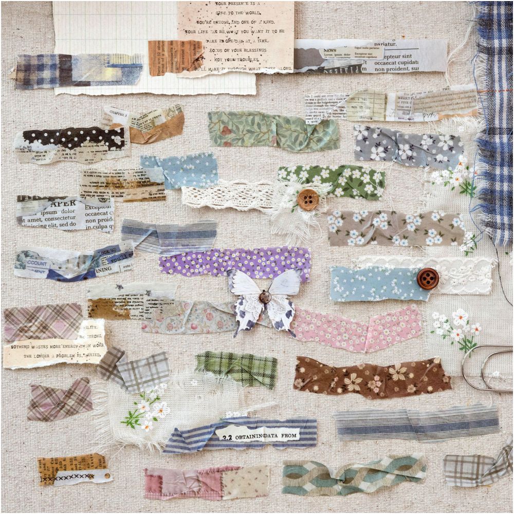 Vintage Texture Paper Stickers 20 Psc 6variants image 2