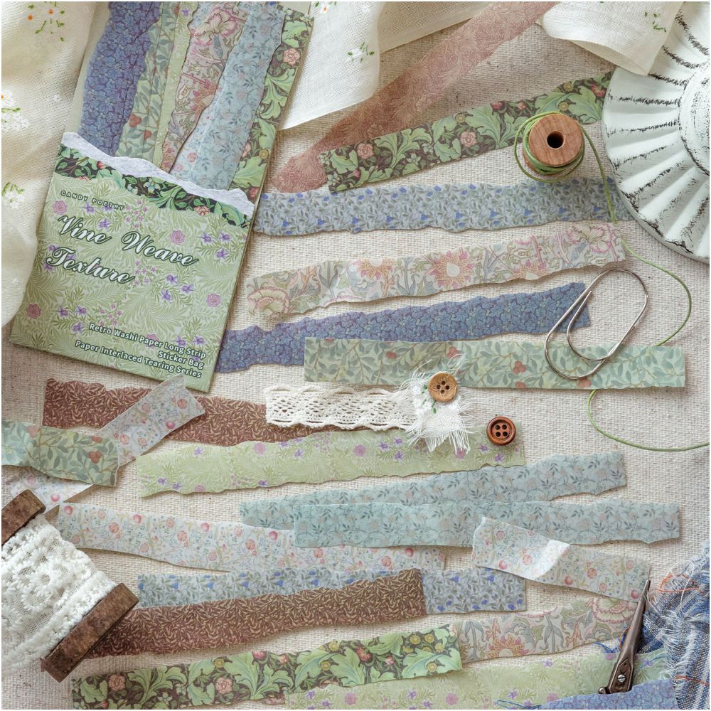 Vintage Texture Paper Stickers 20 Psc 6variants image 3
