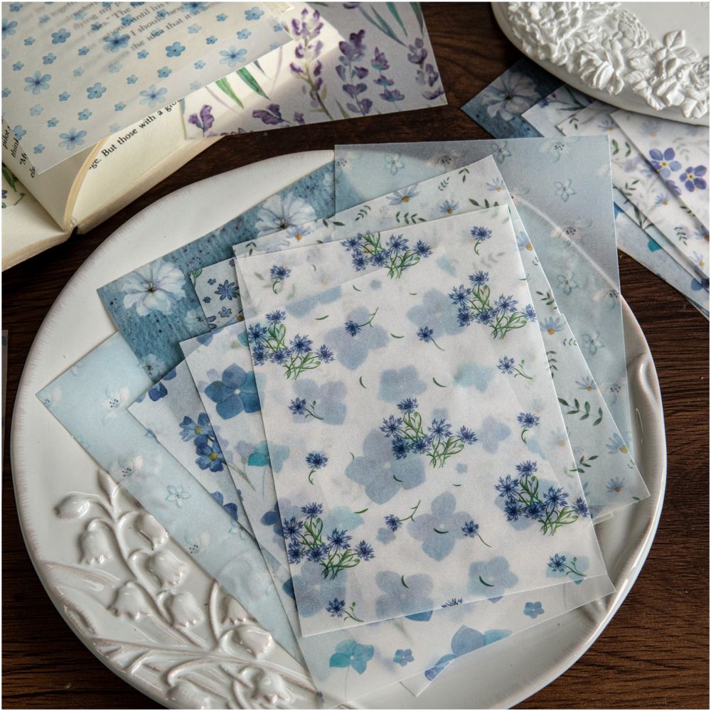 Flower Garden Paper Material 20 Sheets 6 Designs image 2