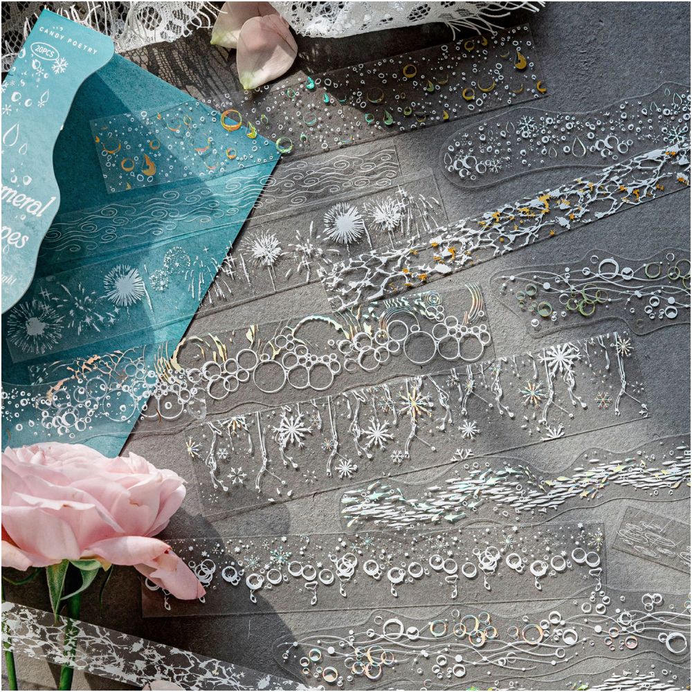 Radiant Gold Foil PET Stickers 20 Psc 6 Designs image 2