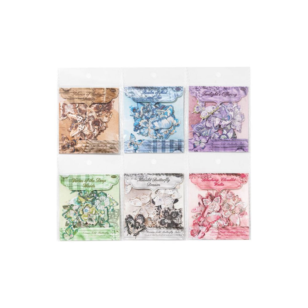 Butterfly Series Paper Card Sticker 25 Sheets 6 Designs image 4