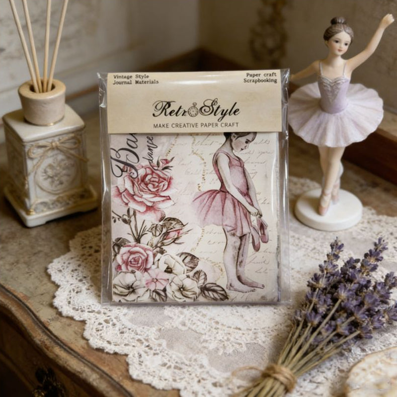 Vintage Ballet Theme Background Paper 16 Psc 15cm x 11cm image 0