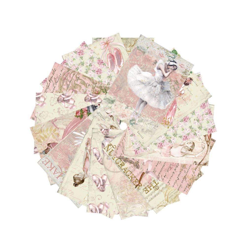 Vintage Ballet Theme Background Paper 16 Psc 15cm x 11cm image 4