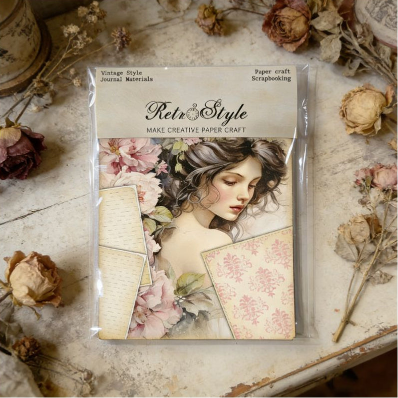 Vintage Background Paper 16 Psc 15cm x 11cm image 0