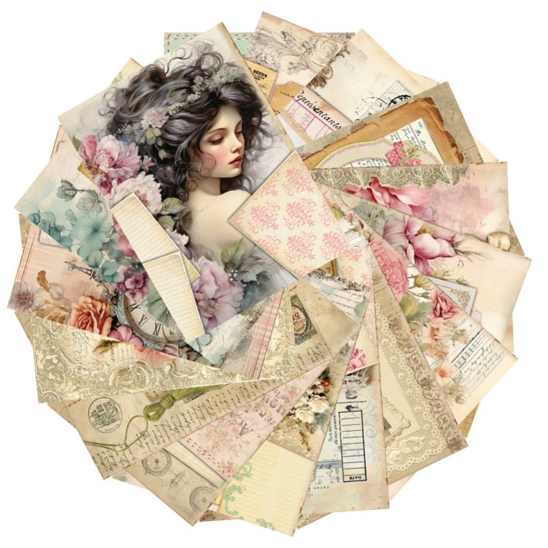 Vintage Background Paper 16 Psc 15cm x 11cm image 4