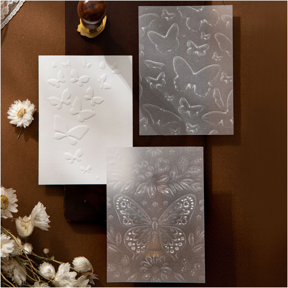 Floral Shadow Series Material Paper 10cm x 8cm 10 psc 6 Designs image 1