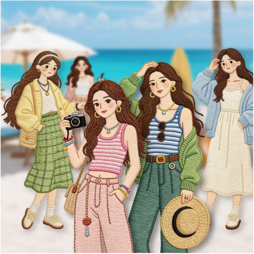 Vintage Character Theme Paper Stickers 16 psc 6 variants image 0