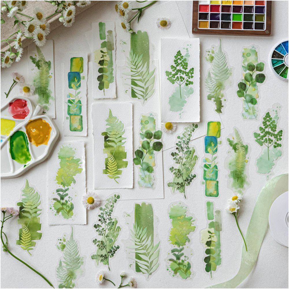 Flowing Light Series PET Stickers 20 Psc 6 Designs image 0