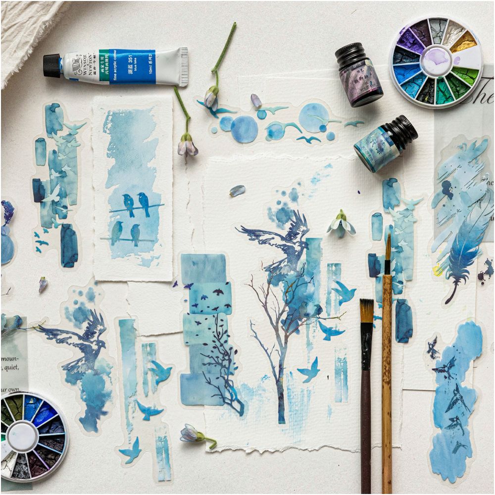Flowing Light Series PET Stickers 20 Psc 6 Designs image 1