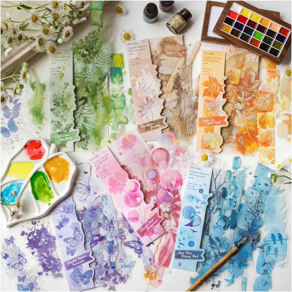 Flowing Light Series PET Stickers 20 Psc 6 Designs image 2