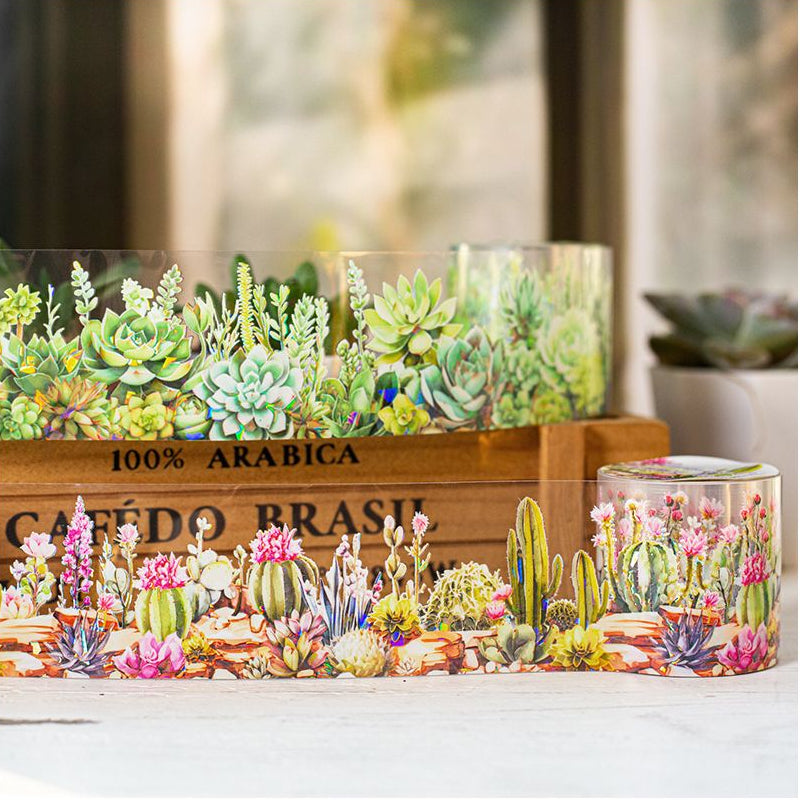 Succulent Plant Series PET Tape 4cm x 2m 6 variants image 1