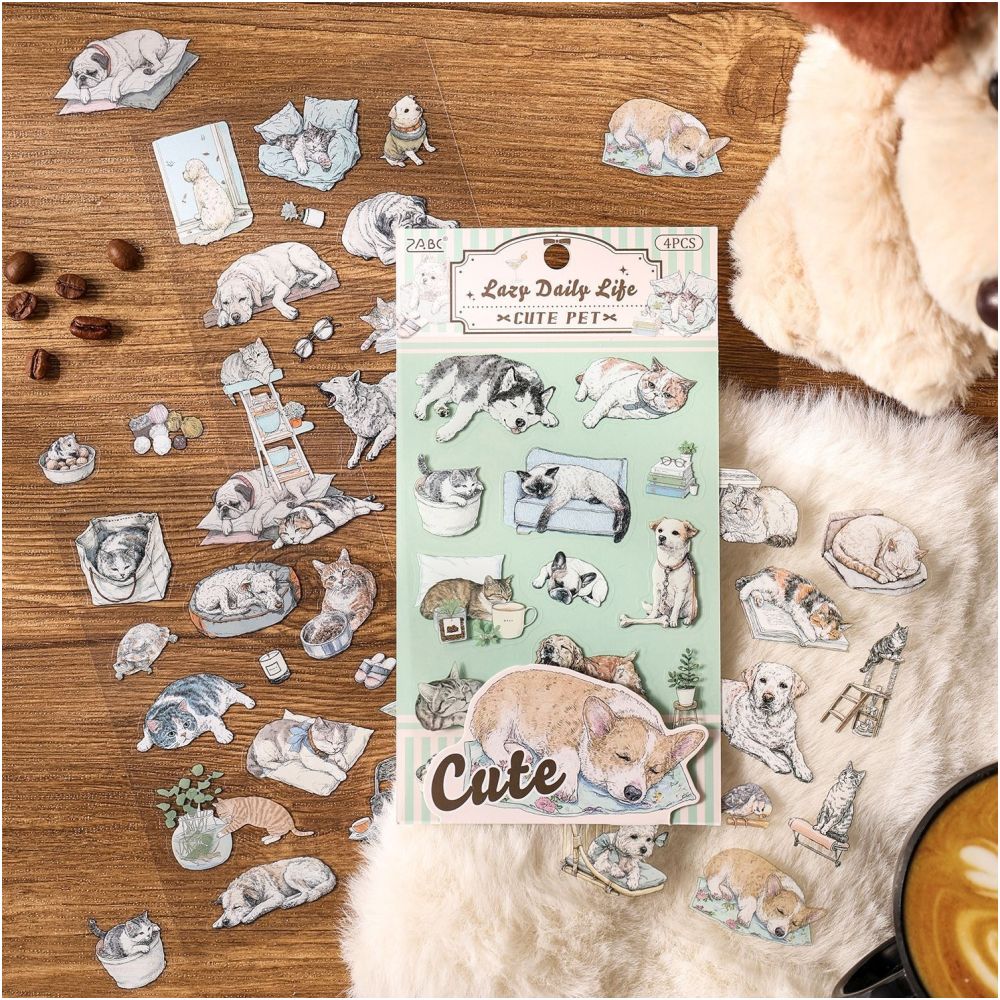 Pets Series PET Stickers 4 Sheets 6 variants image 2