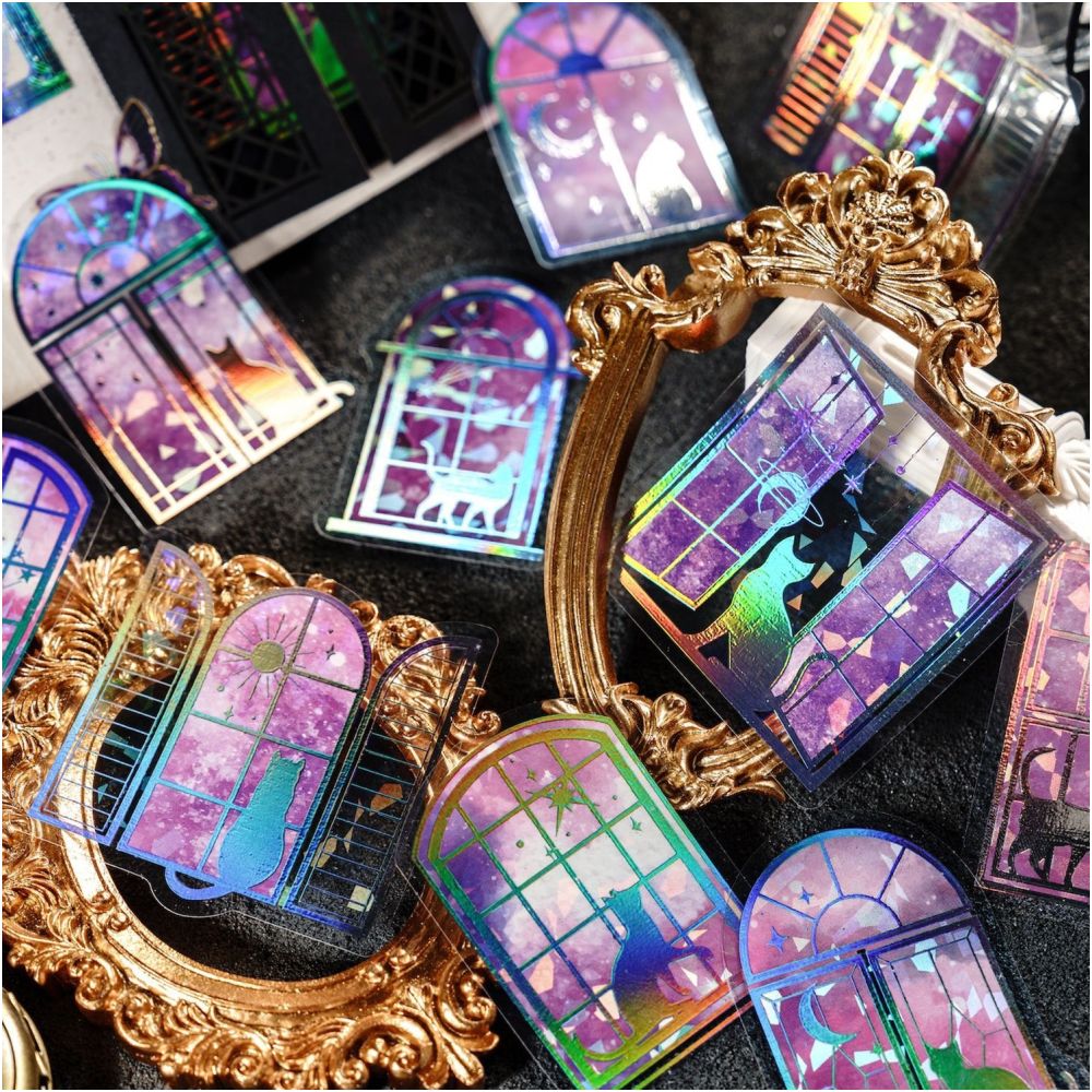 Sky Window Series Laser PET Stickers 20 psc 5 variants image 0
