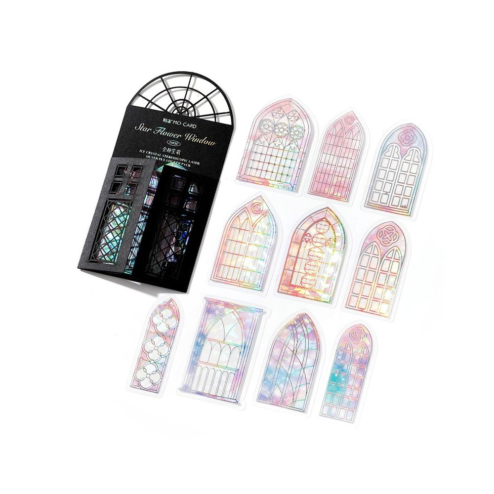 Sky Window Series Laser PET Stickers 20 psc 5 variants