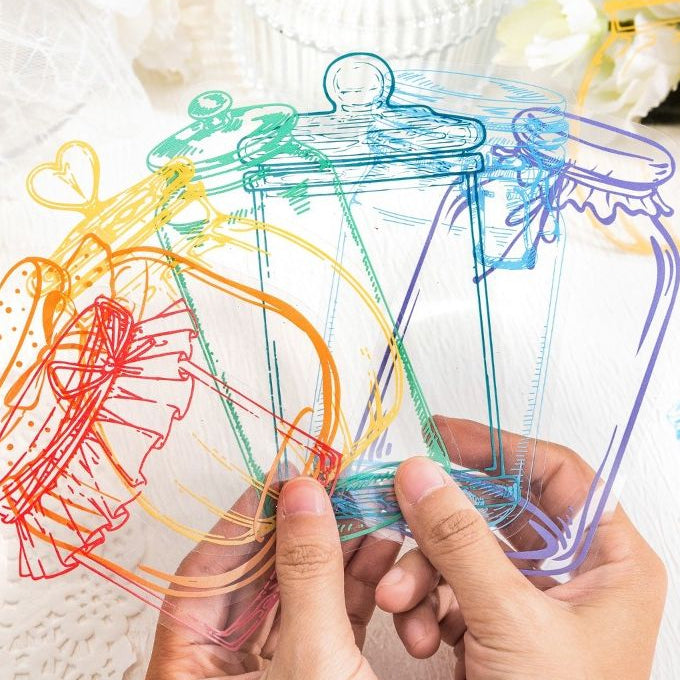 Rainbow Jar Series PET Stickers 14 psc 4 variants image 1