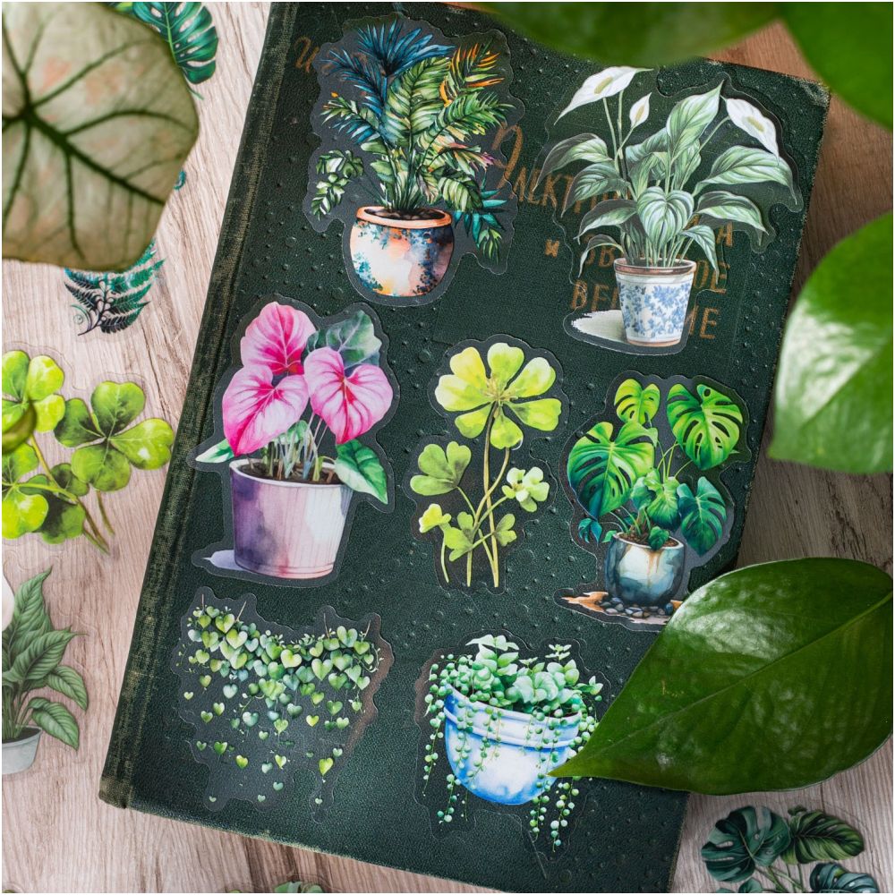 Tropical Plant Series PET Stickers 30 sheets 5 variants image 2