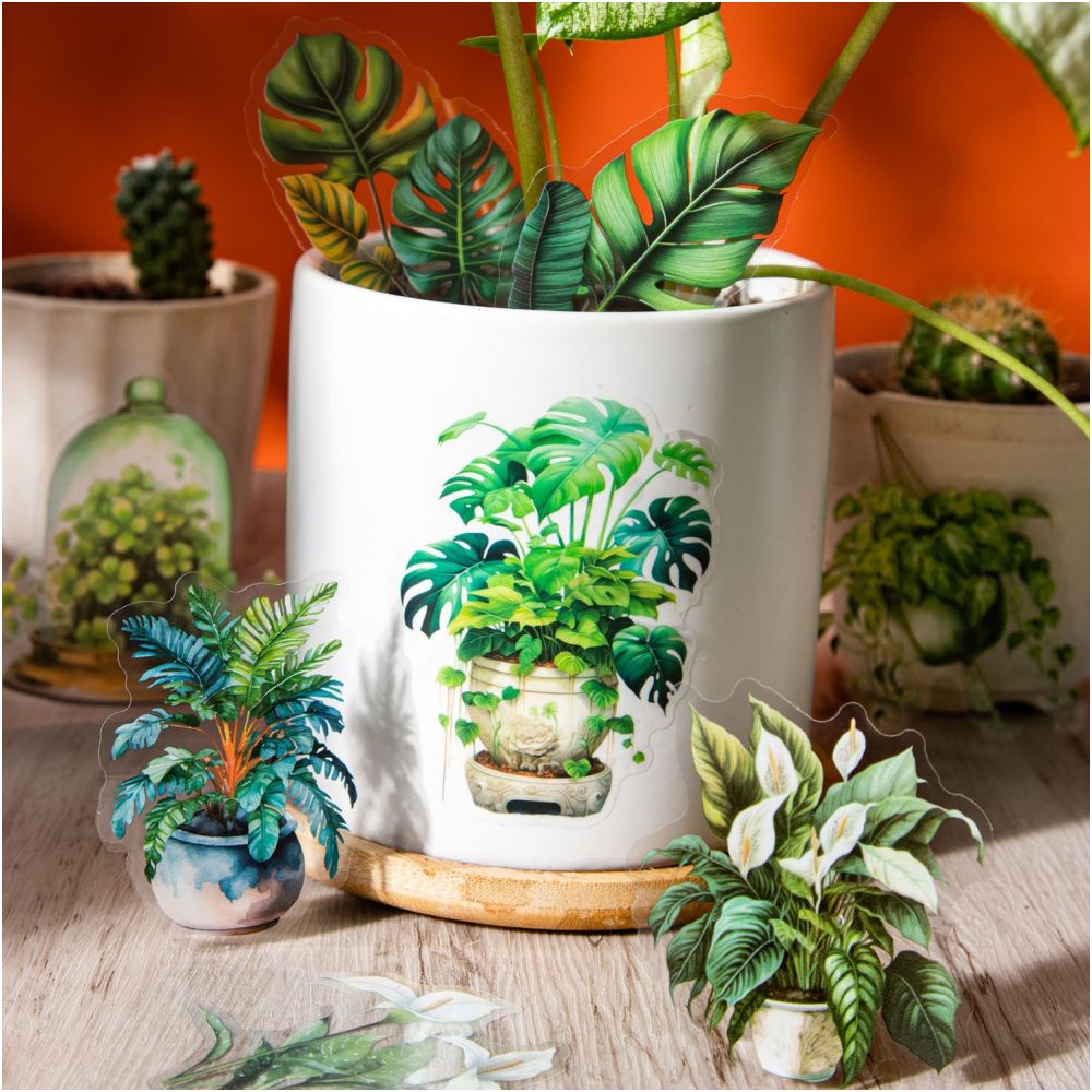 Tropical Plant Series PET Stickers 30 sheets 5 variants image 3
