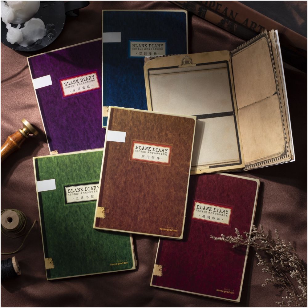 Blank Notebook Series Material Paper 30 Sheets 6 Designs image 0