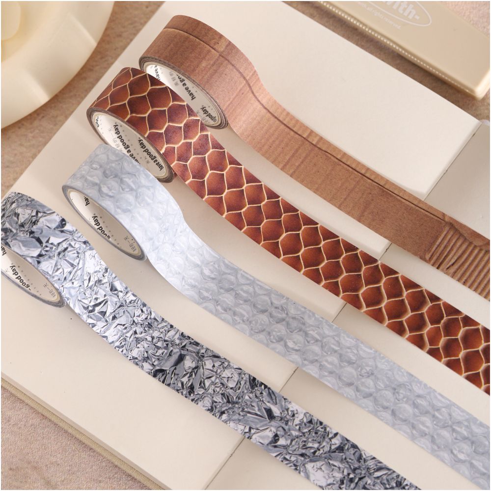 Textured Washi Tape 6 Designs 2cm x 2m image 1