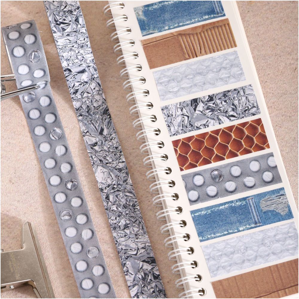 Textured Washi Tape 6 Designs 2cm x 2m image 3